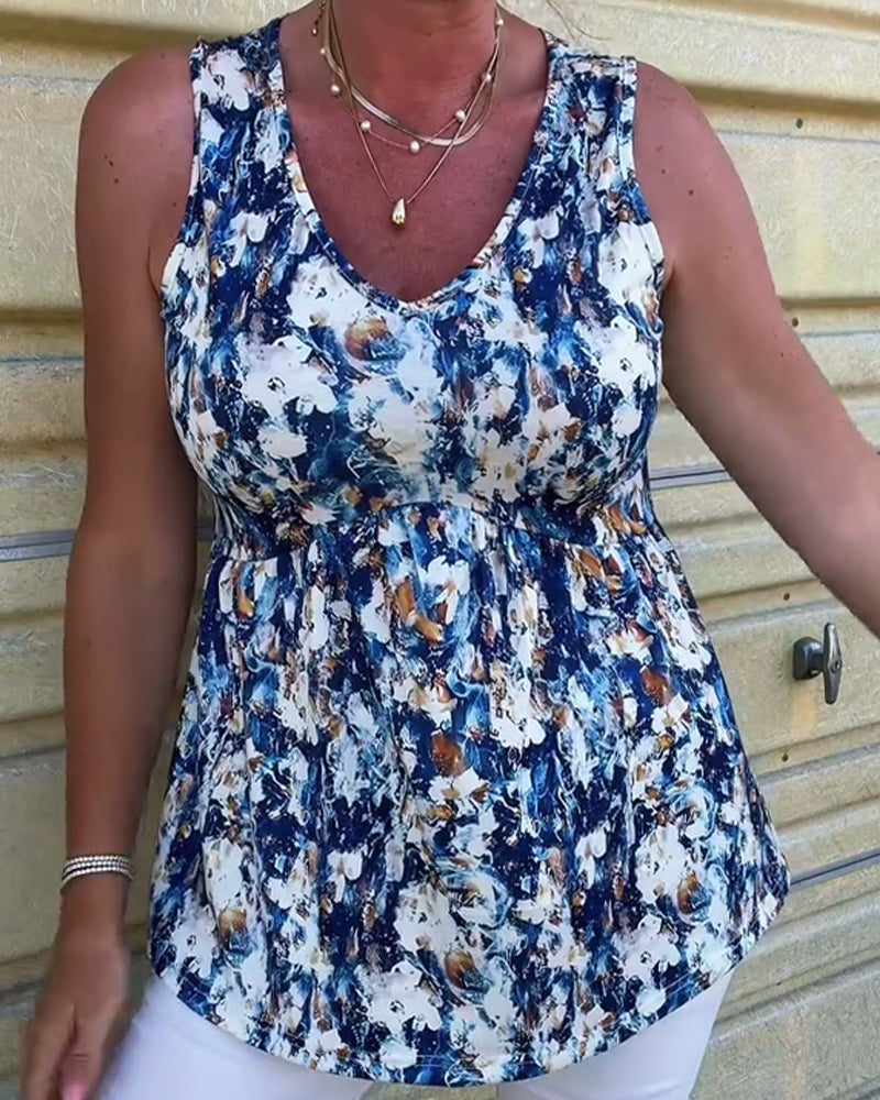 Seksowny, bezrękawnik z nadrukiem