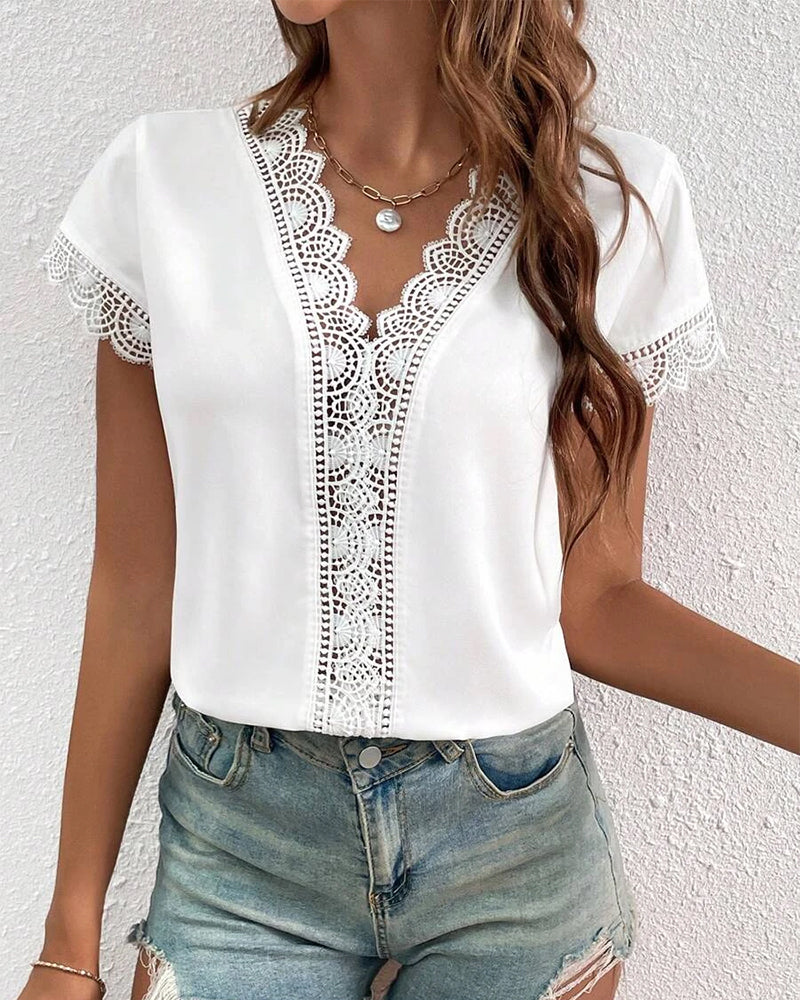 Koszulka koronkowa, pusta, gładka