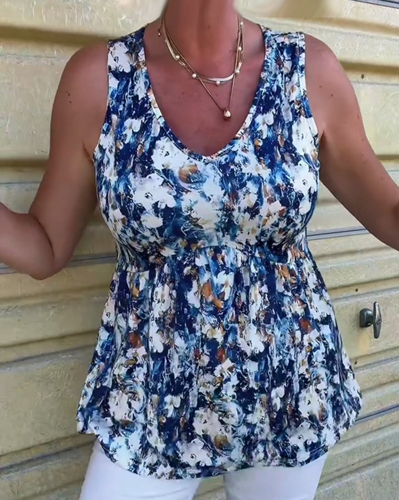 Seksowny, bezrękawnik z nadrukiem