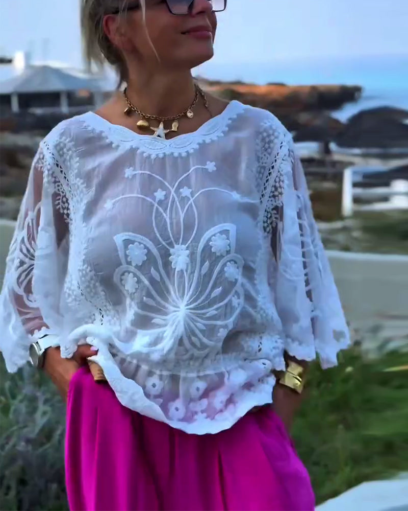 Bluzka w jednolitym kolorze, modna