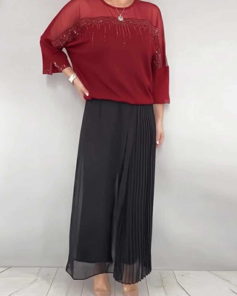 Bluzka z gazy rozcięta luźno