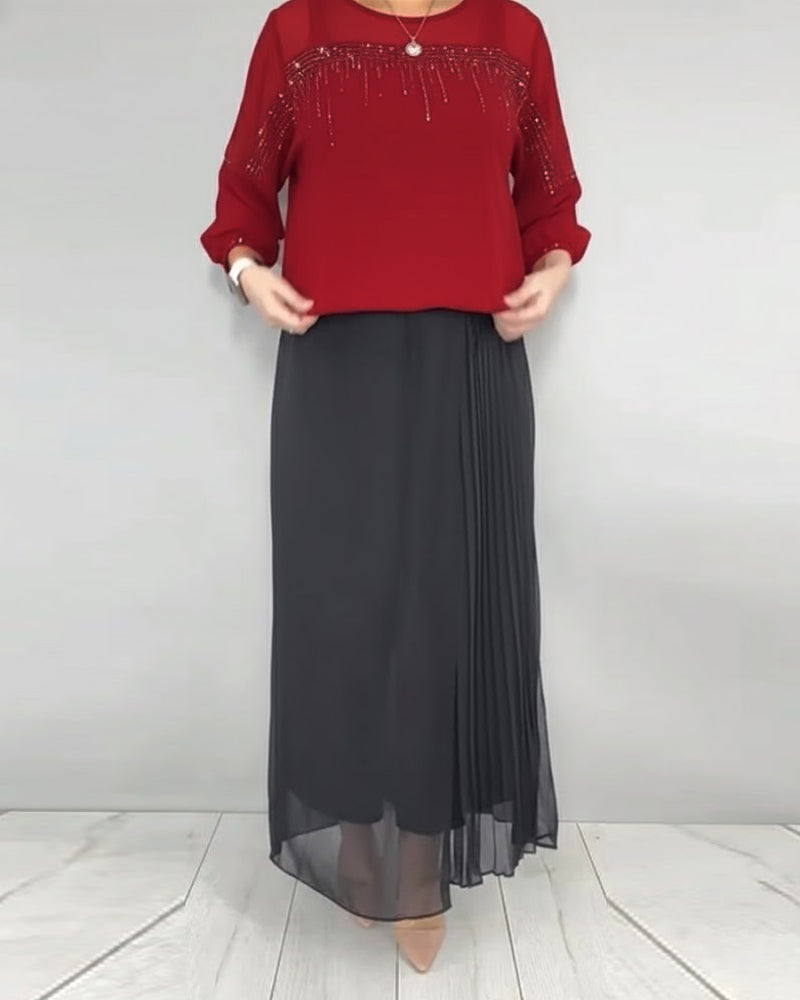 Bluzka z gazy rozcięta luźno