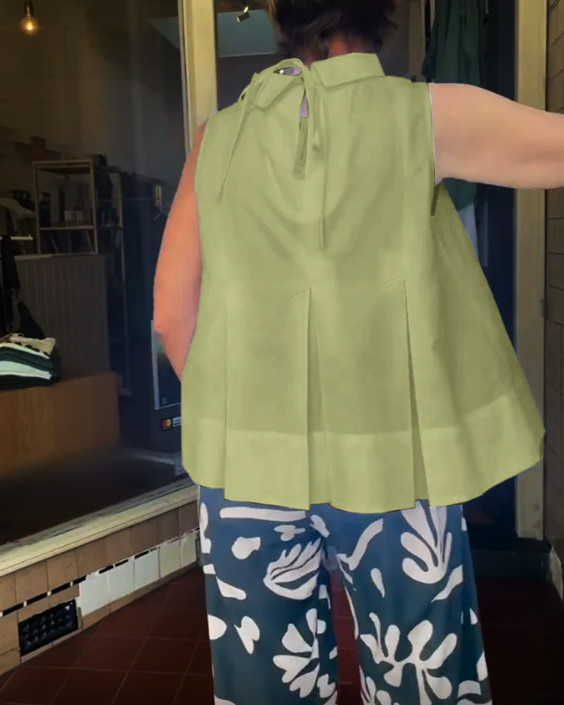 Bluzka bez rękawów prosta prosta